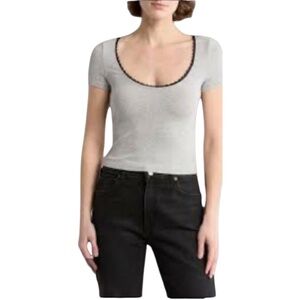 Elodie Bruno Lace Trim T-shirt